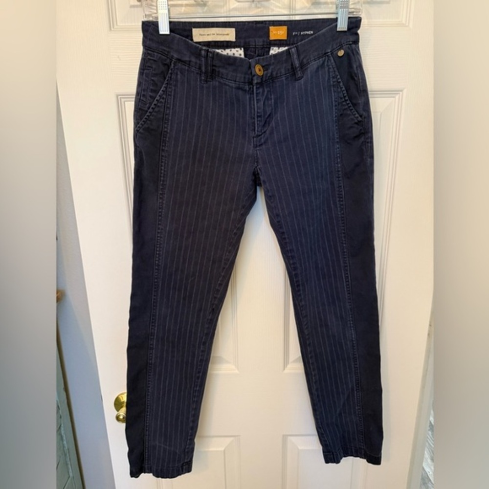 Pilcro and the Letterpress Navy Pinstripe Ankle